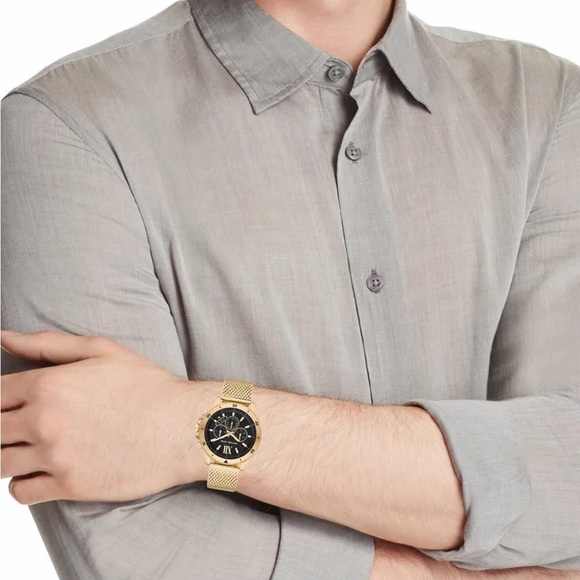 Kors Men’s Oversized Brecken Gold-Tone Mesh Watch
Case Size: 45mm - Picture 10 of 10